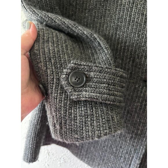 Theory Womens Double-Breasted Wool Blend Peacoat Gray Size M - Picture 10 of 12